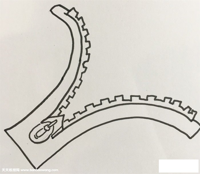 拉链怎么画