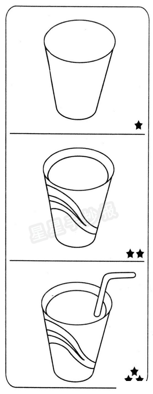 饮料简笔画