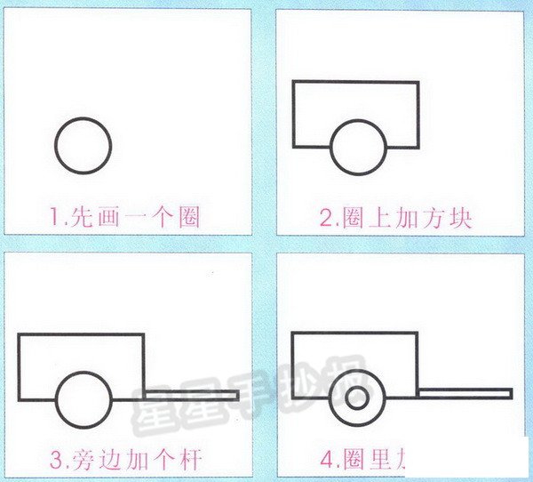 平板车简笔画